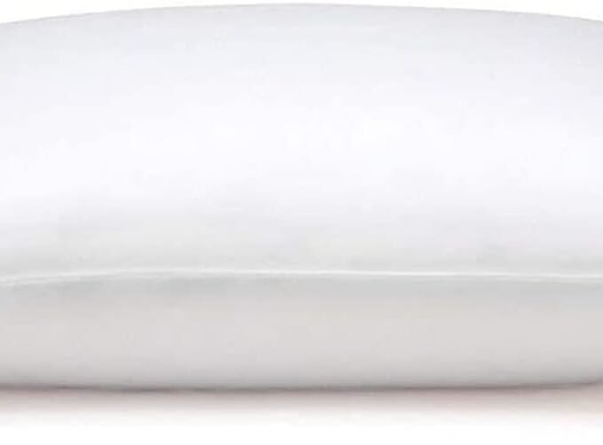 Flat & Soft Down Pillow – Hypoallergenic Premium Down (Not Feathers) – Standard Size, 20 x 26