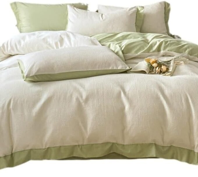 Solid Color Cotton Four Piece Bedding Set(200 * 230cm)