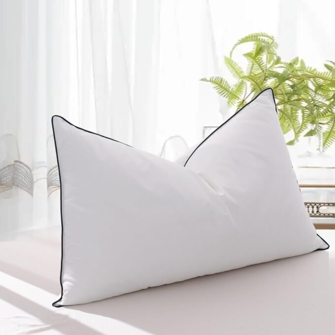 Feather Down Pillows King Size for Sleeping, 1 Pack White Hotel Fluffy Bed Pillow with ™ Fillings, Medium Firm for Side Sleepers, 20×36 in.
