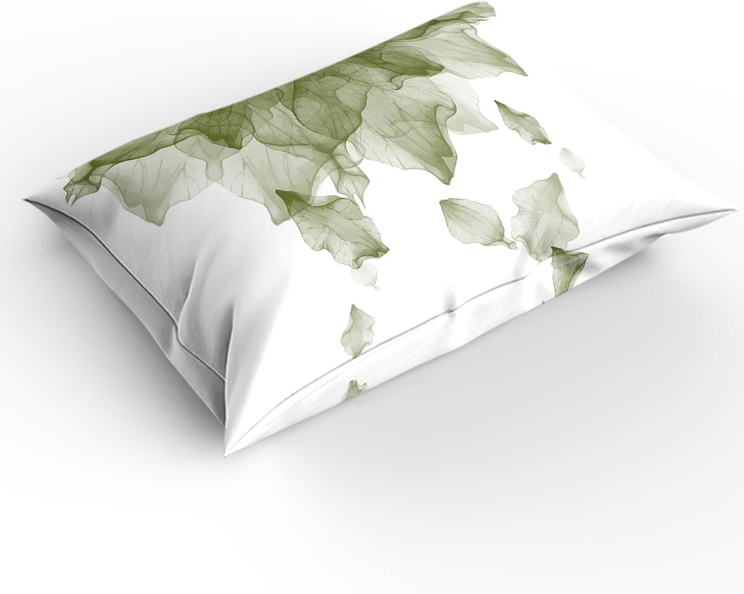 Abstract Sage Green Floral Comforter Cover Queen, 4 Piece Bedding Set with Zipper Closure All Season Duvet Cover for Child Girls Boys, Breathable, Soft Minimalism Art Watercolor Printed - Image 2