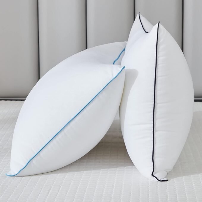 Bed Pillows for Sleeping - Pillows Standard Size Set of 2 Cooling Luxury Hotel Quality Pillow with Premium Plush Soft Down  Fill for Side Back or Stomach Sleepers (Pack of 2)