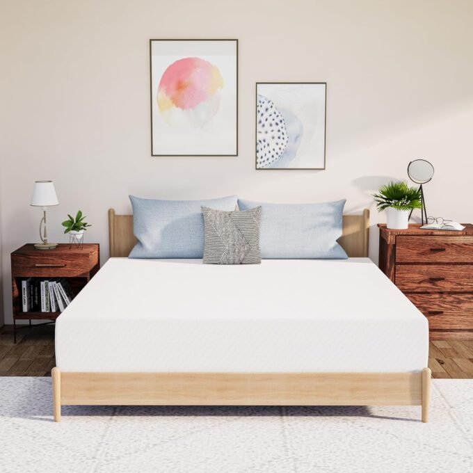 12 Inch King Medium Firm Cooling Gel Memory Foam Mattress for Cool Sleep Pressure Relieving  Certified Foam, Mattress in a Box Fiberglass Free (King, 12 in)