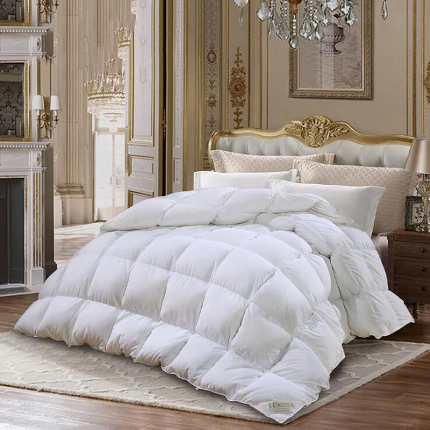 Down Duvet Home Textile 95% White Goose Down Duvet Winter Duvet Double Four Season Duvet Spring and Autumn Goose Down Duvet core Bedding Home Textile Company Gifts Duvet Anti-Duvet - Image 2