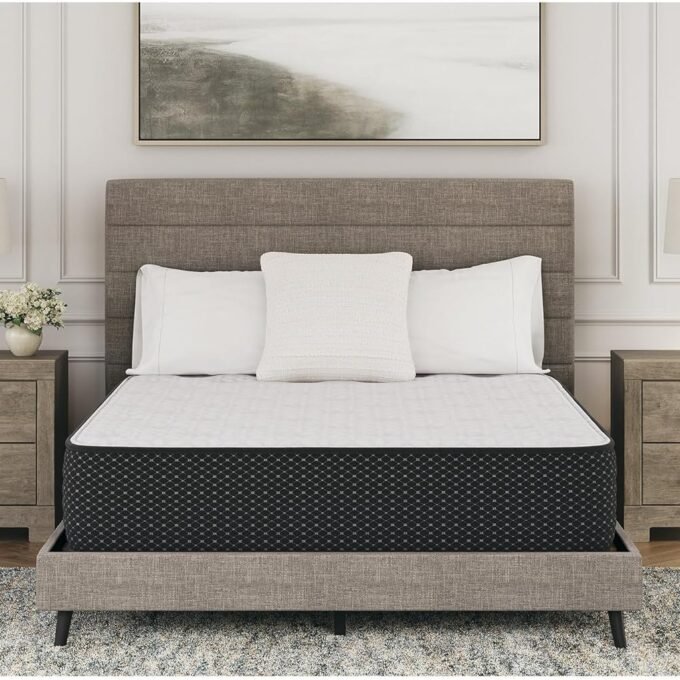 Limited Edition Plush 12 Inch Hybrid Mattress with Gel Memory Foam and Edge Support for Cool Sleep and Pressure Relief, Queen