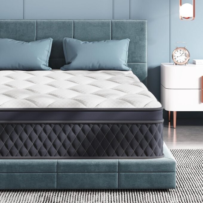 Full Mattress, 12 Inch Hybrid Memory Foam Mattress in a Box, Pressure Relief, Pocket Springs for Motion Isolation, Medium Firm Support,  Certified, Fiberglass Free